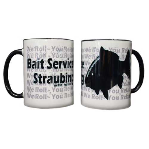Bait Service Straubing - Keramiktasse wei mit Logo