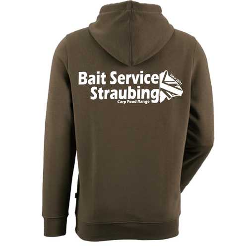 Bait Service Straubing - Hoodie Pullover mit Kapuze und BSS-Logo S, M, L und XL Oliv
